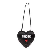 Hartvormige schoudertas Moschino , Black , Dames