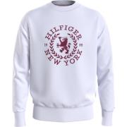 Witte Katoenen Sweatshirt voor Heren Tommy Hilfiger , White , Heren