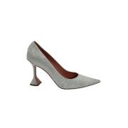 Pre-owned Canvas heels Amina Muaddi Pre-owned , Gray , Dames