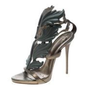 Pre-owned Leather sandals Giuseppe Zanotti Pre-owned , Green , Dames