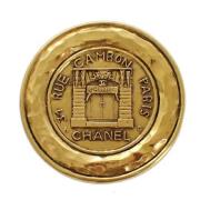 Pre-owned Metal brooches Chanel Vintage , Yellow , Dames