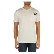 Pima Katoenen T-shirt met Voorzak Richmond , White , Heren