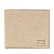 Pre-owned Leather wallets Fendi Vintage , Beige , Unisex