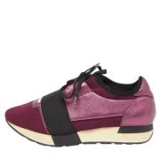 Pre-owned Leather sneakers Balenciaga Vintage , Purple , Dames