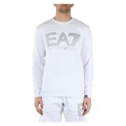 Sweatshirt met Logo Print Emporio Armani EA7 , White , Heren
