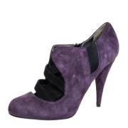 Pre-owned Suede boots Miu Miu Pre-owned , Purple , Dames