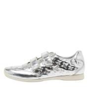 Pre-owned Leather sneakers Louis Vuitton Vintage , Gray , Dames