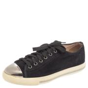 Pre-owned Suede sneakers Miu Miu Pre-owned , Black , Dames