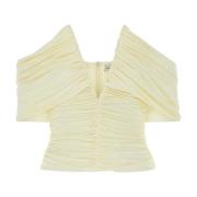 Ivoor stretch viscose top Magda Butrym , White , Dames