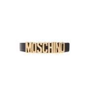 Leren Riem Moschino , Black , Dames