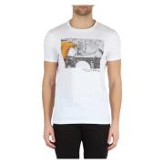 Custom Garage Katoenen T-shirt Replay , White , Heren