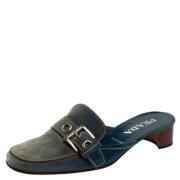 Pre-owned Suede sandals Prada Vintage , Blue , Dames