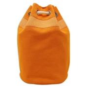 Pre-owned Canvas backpacks Hermès Vintage , Orange , Dames