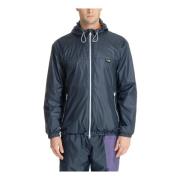 Gestreepte Jas met Ritssluiting en Capuchon Emporio Armani EA7 , Blue ...