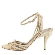Pre-owned Suede sandals Fendi Vintage , Yellow , Dames
