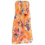Pre-owned Silk dresses Ralph Lauren Pre-owned , Orange , Dames