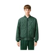 Polyester Jas Lacoste , Green , Heren