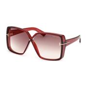 Ft1117 66G Sunglasses Tom Ford , Red , Dames
