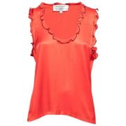 Pre-owned Silk tops Yves Saint Laurent Vintage , Red , Dames