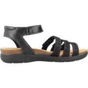 Comfortabele platte sandalen voor vrouwen Clarks , Black , Dames