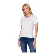 Basis Biologisch Katoenen T-Shirt - Wit Tommy Jeans , White , Dames