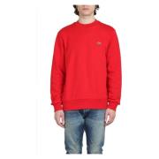 Klassieke Croc Embro Sweatshirt Lacoste , Red , Heren