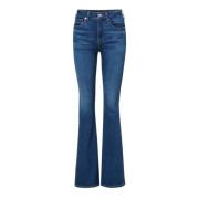 Hoge Taille Skinny Flare Jeans Veronica Beard , Blue , Dames