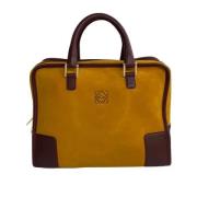 Pre-owned Suede handbags Loewe Pre-owned , Yellow , Dames