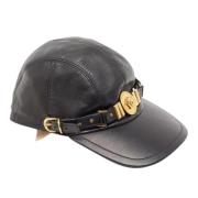 Pre-owned Leather hats Versace Pre-owned , Black , Dames