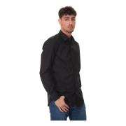 Slim Fit Italia Dress Hemd Boss , Black , Heren