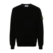 Zwarte Sweaters met Raglanmouwen Stone Island , Black , Heren