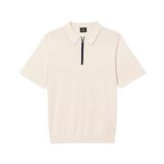 Grijze Zip Neck Polo PS By Paul Smith , Gray , Heren