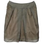 Pre-owned Silk bottoms Valentino Vintage , Gray , Dames