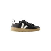 Leather sneakers Veja , Black , Dames