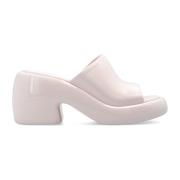 Deva-slippers met logo Salvatore Ferragamo , Pink , Dames