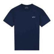 Polyester T-Shirt met Reflexprint - Blauw Paul & Shark , Blue , Heren