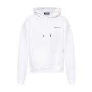 Logo hoodie Jacquemus , White , Heren