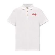 Polo shirt met logo Bally , White , Heren