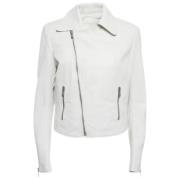 Pre-owned Leather outerwear Yves Saint Laurent Vintage , White , Dames