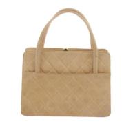 Pre-owned Suede chanel-bags Chanel Vintage , Beige , Dames