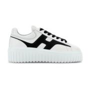 Bianco/Nero Strepen Sneaker Hogan , White , Dames