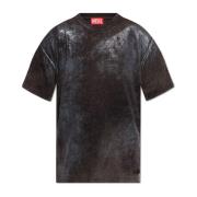 ‘T-Buxt’ T-shirt met logo Diesel , Gray , Dames
