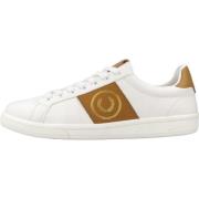 Leren Sneakers voor Stijlvolle Mannen Fred Perry , White , Heren