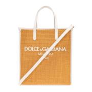 Geweven shopper tas Dolce & Gabbana , Beige , Dames