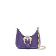 Paarse Mini Schoudertas met Ketting Versace Jeans Couture , Purple , D...