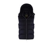 Gewatteerd Cashmere Gilet met Ganzendons Vulling Moorer , Blue , Heren