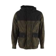 Heren Zwart/Groen Polyester Jas Woolrich , Green , Heren