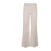 Agate Grey Roller Fray Jeans Mother , Gray , Dames