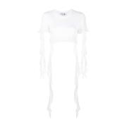 T-shirt met ruches Blumarine , White , Dames