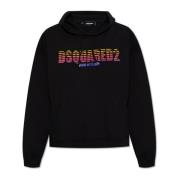 Bedrukte hoodie Dsquared2 , Black , Heren